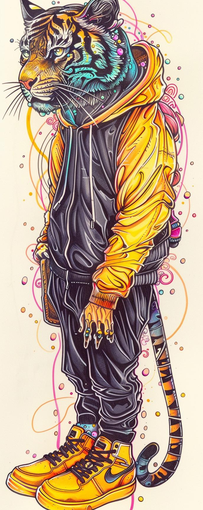 حذاء Yeezy الأسطوري Grim Reaper Tiger الخيالي مزيج فريد من المخلوقات، استكشاف 941000
