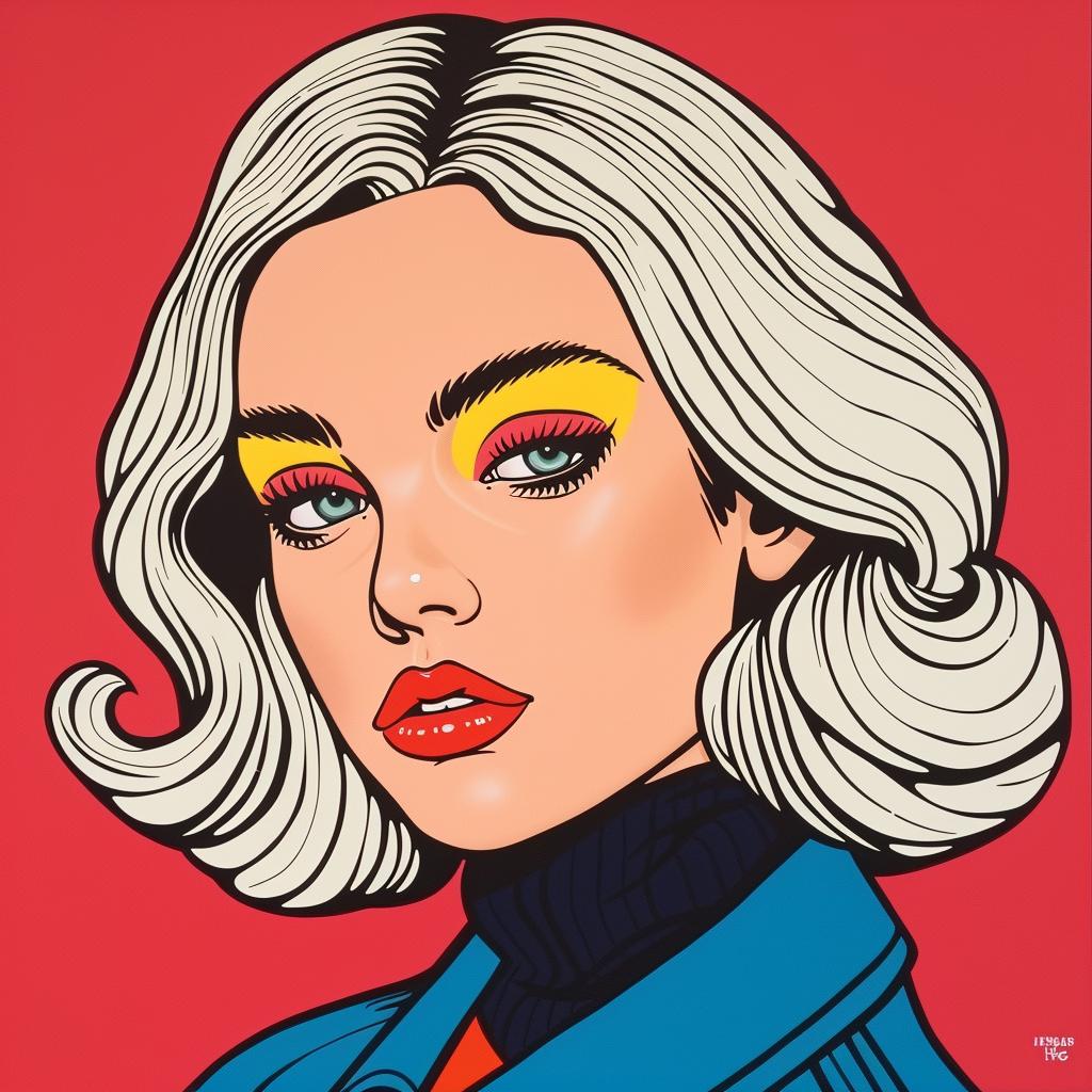 blonde  woman  pop  art  painting  hair  vibrant  style  colorful  modern 1023789