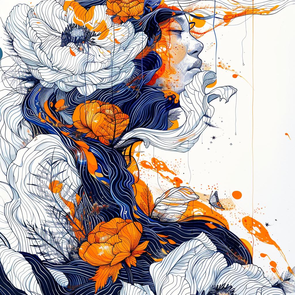 album  art  flowerpunk  flowers  woman  portrait  teal  orange  creative  artwork 941827
