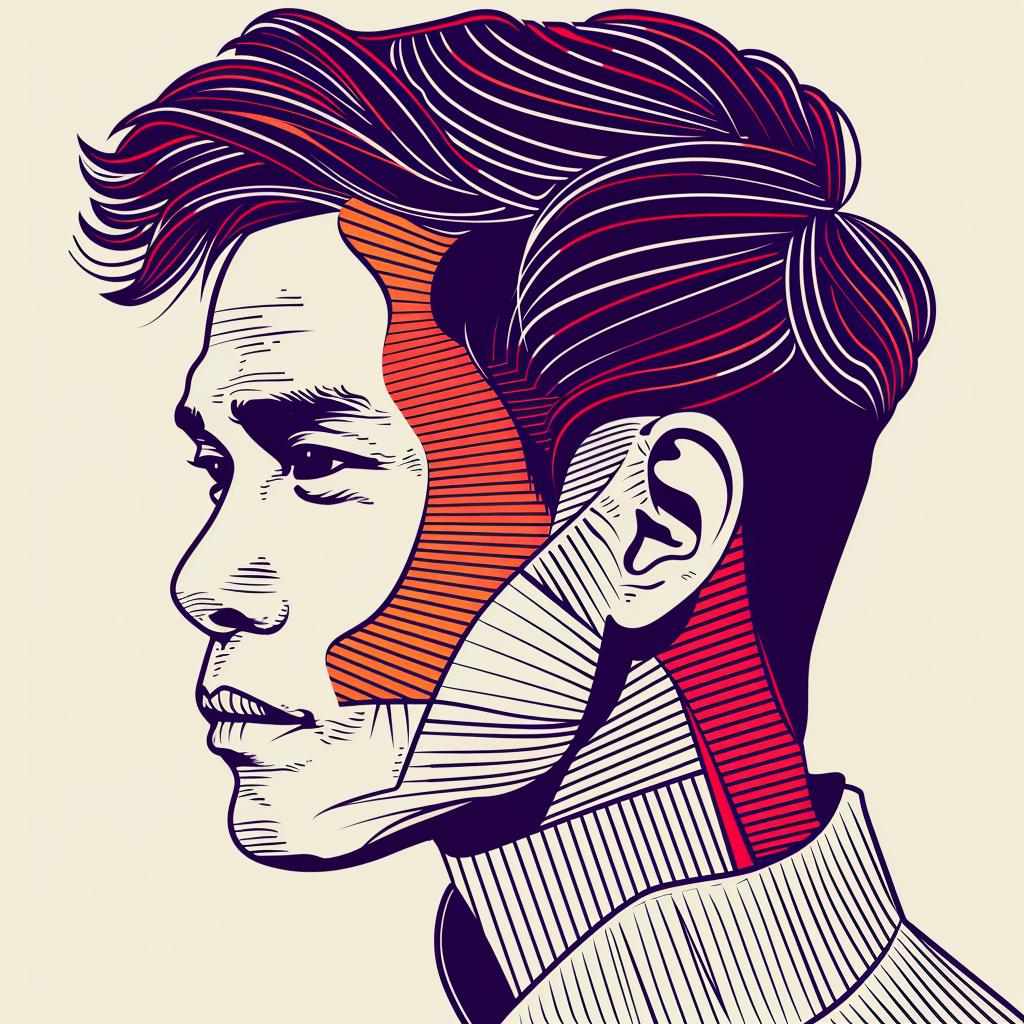 PopArt  portrait  AsianAmerican  colorful  man  geometric  face  white  vibrant  style 937224