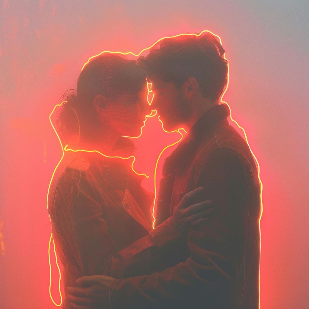 creative  surreal  album  cover  neon  couple  lights  background  red  art 976350