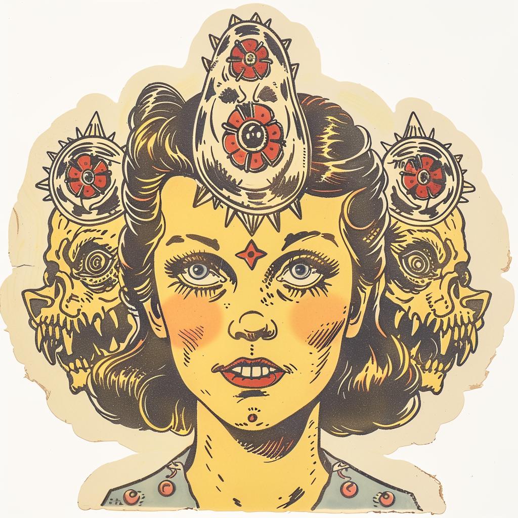 art  woman  skull  faces  provocative  occult  dark  spiritual  introspective  illustration 932341