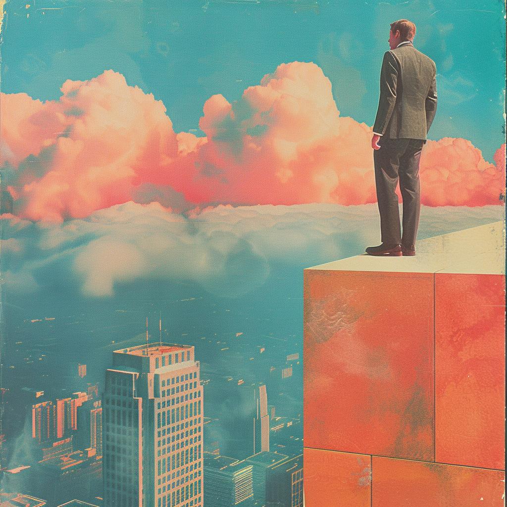 creative  surreal  man  building  city  clouds  illustration  whimsical  urban  art 978183
