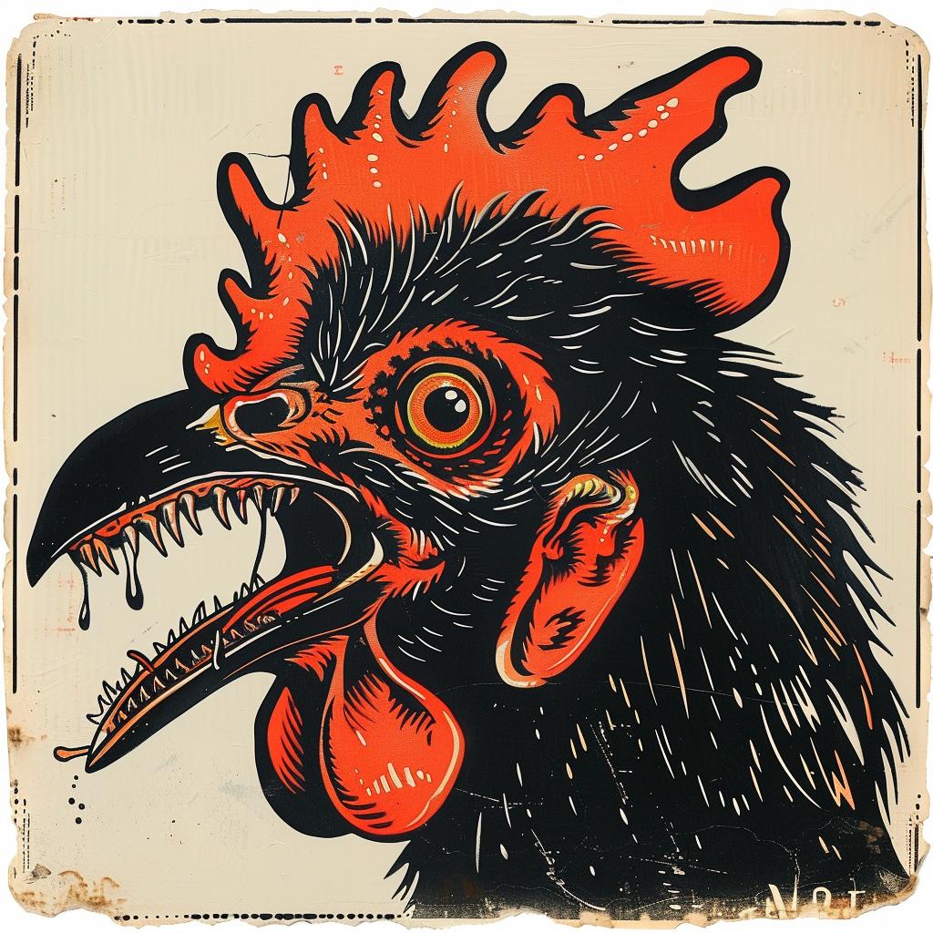 rooster  pig  hybrid  mythical  illustration  whimsical  fantasy  colorful  surreal  artistic 922873