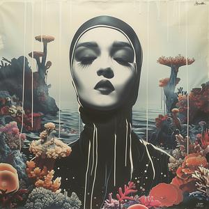 woman  headdress  fish  painting  chromolithography  color  style  art  portrait  floral 1056369