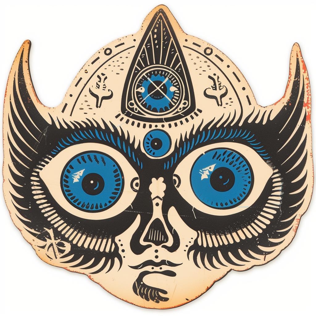 provocative  art  owl  skateboard  face  naturalistic  occult  spiritual  Emek  dark 935528