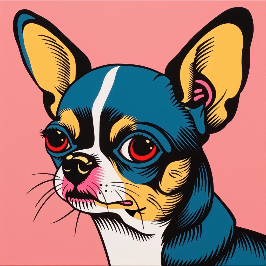 chihuahua  dog  painting  pink  background  cute  pet  colorful  animal  art 973750