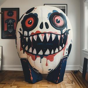 inflatable  skull  face  art  whimsical  unique  creative  decorative  fun  statement 1070981