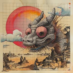 dragon  sun  drawing  red  Japanese  art  fantasy  mythical  imagination  horror 1036785