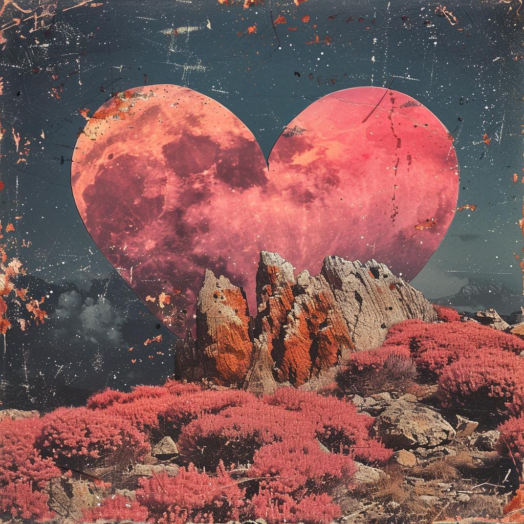 heart  rock  flowers  nature  romantic  art  symbolic  colorful  decorative  serene 950105