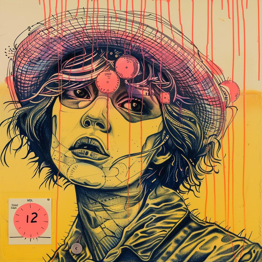 woman  hat  pink  encaustic  impasto  colorful  palette-knife  portrait  abstract  vibrant 947796