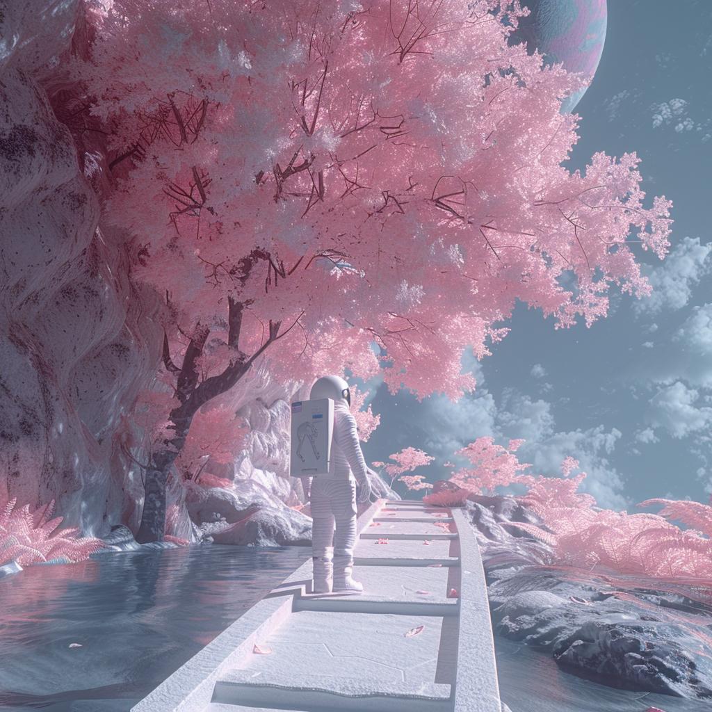 infrared  walking  path  tree  nature  surreal  dreamy  landscape  man  colorful 1017219