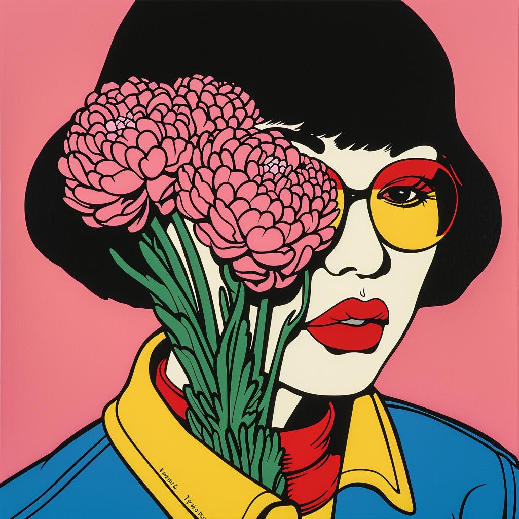 surreal  album  cover  woman  flowers  glasses  creative  artistic  colorful  feminine 1021398