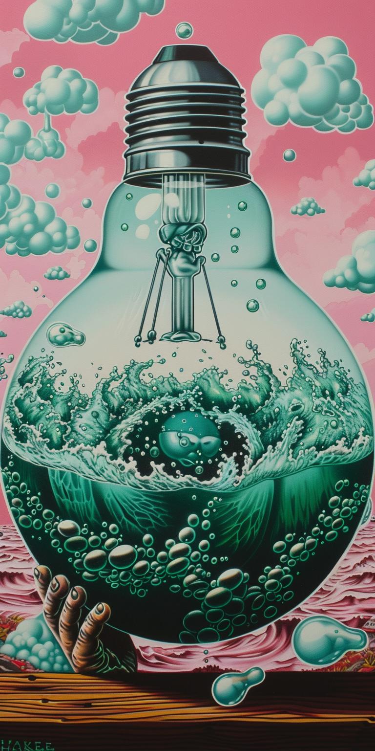 lightbulb  water  painting  bright  liquid  artistic  tangible  conceptual  surreal  colorful 940669