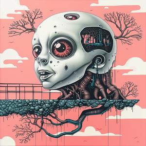 robot  tree  bird  minimal  chromolithography  surreal  nature  fantasy  design  illustration 1037672