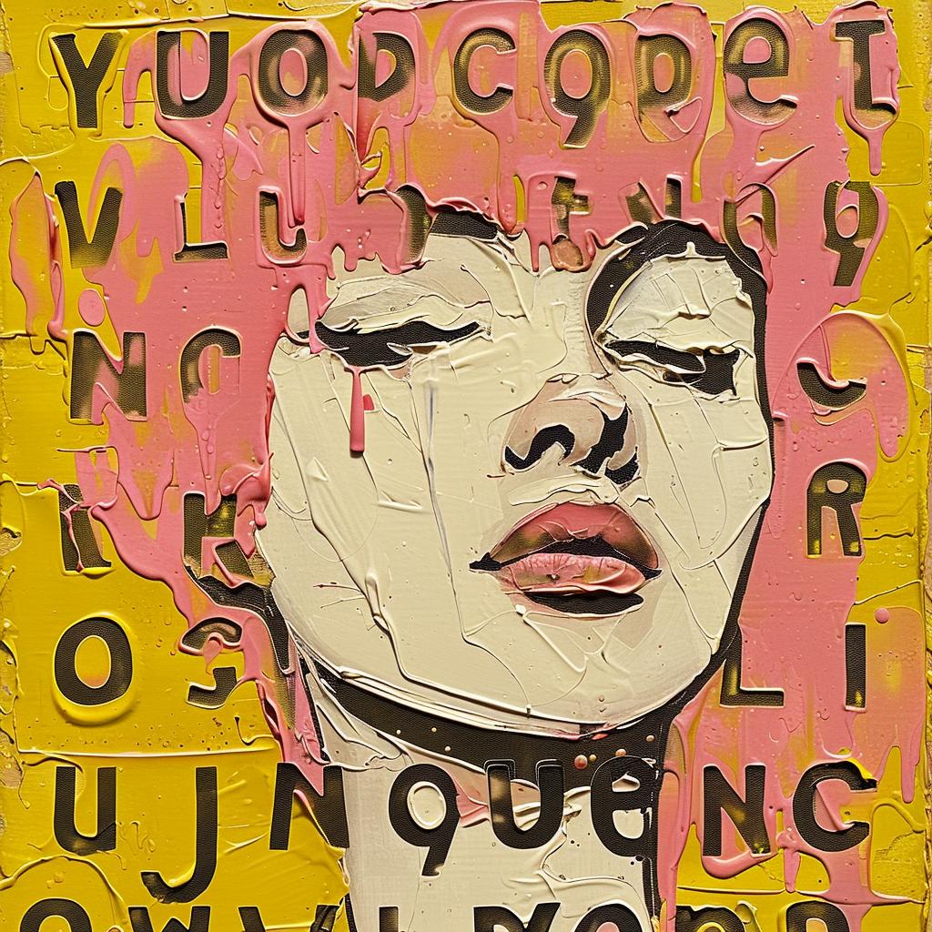painting  woman  pink  hair  text  colorful  expressive  art  modern  portrait 951148