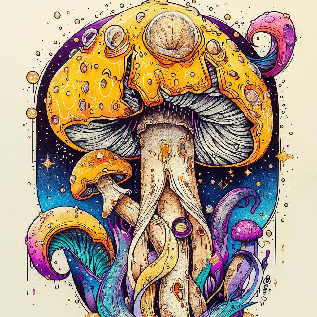 mushroom  psychedelic  tentacles  naturalistic  occult  symmetry  badge  floral  tattoo  artnouveau 941502