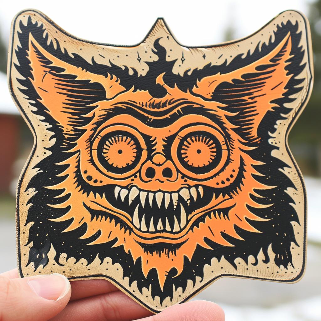 monster  badge  dark  arts  occult  spiritual  naturalistic  terror  face  orange 931273