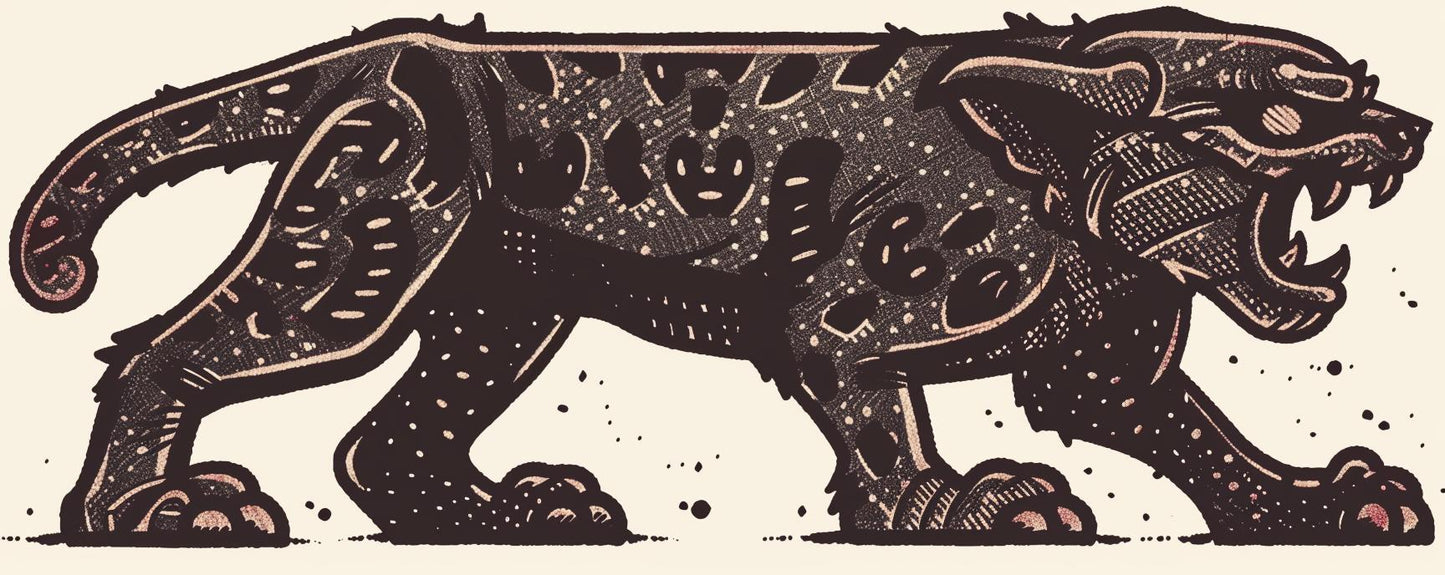 jaguar  drawing  mythical  profile  snarling  monochrome  bold  fantasy  creature  wildlife 934135