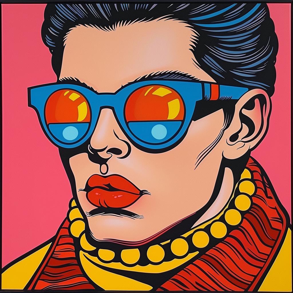 painting  woman  sunglasses  colorful  portrait  style  modern  art  pop  vibrant 1023702