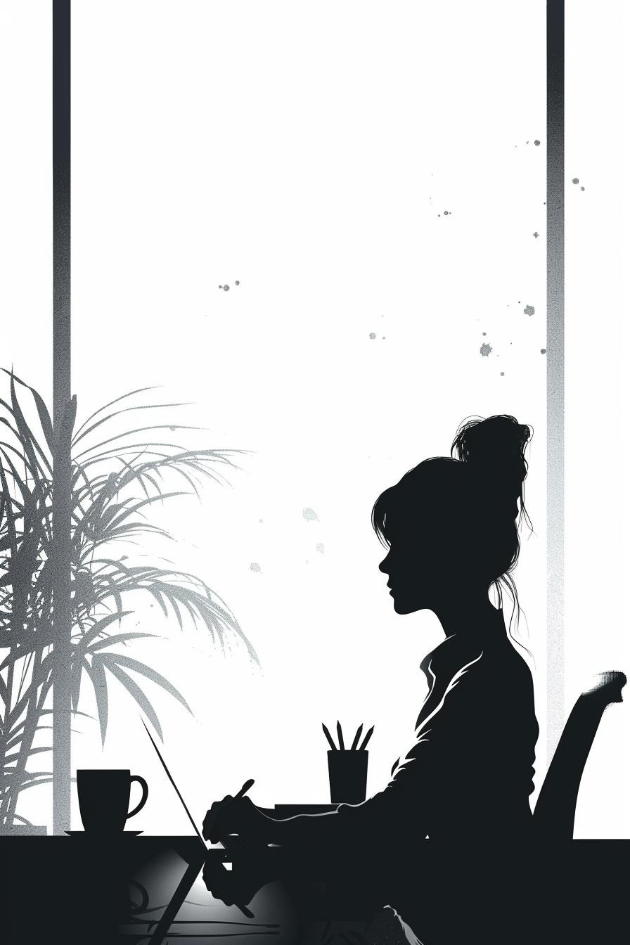 silhouette  woman  office  business  whitebackground  vector  frontview  workspace  professional  art 954550