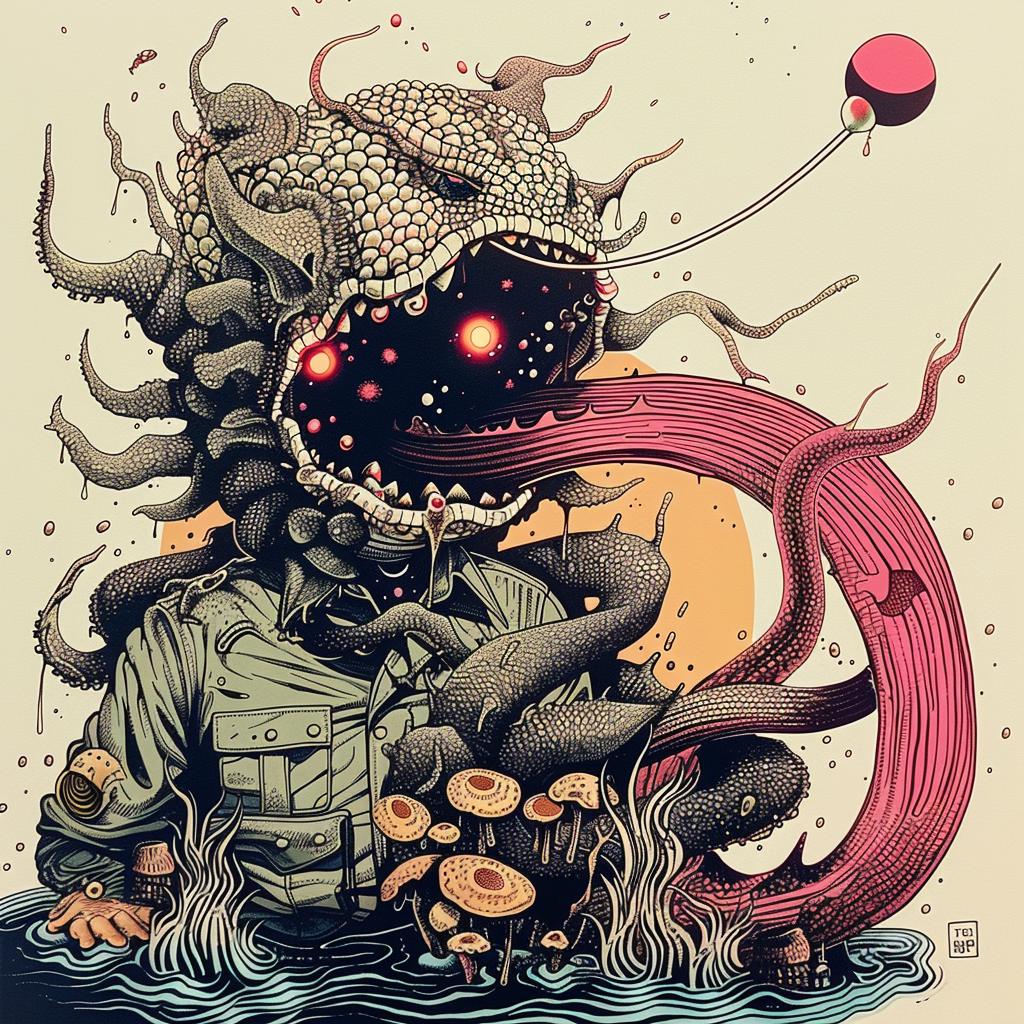octopus  fish  drawing  surreal  art  bizarre  illustration  unique  colorful  fantasy 946976