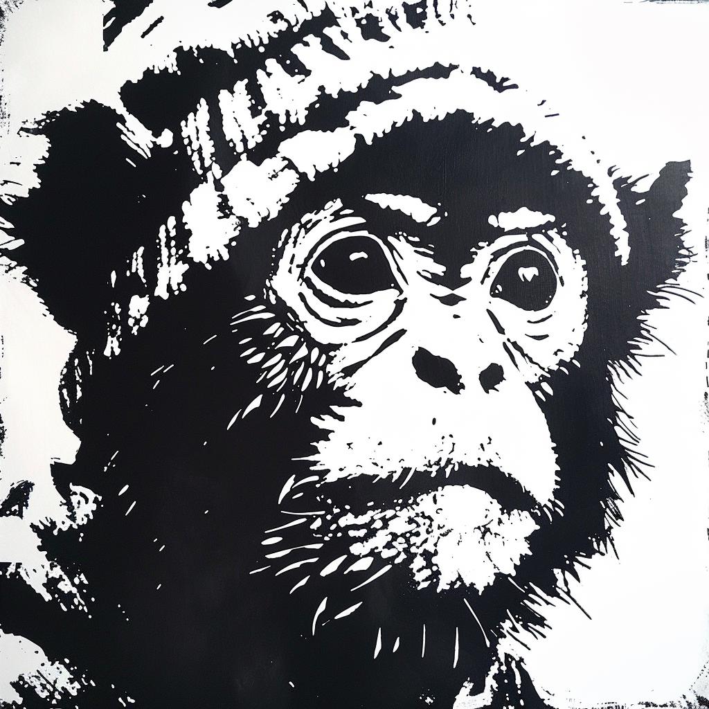 monkey  hat  anthropomorphic  aggressive  minimal  streetart  character  urban  culture  acrylic 959232