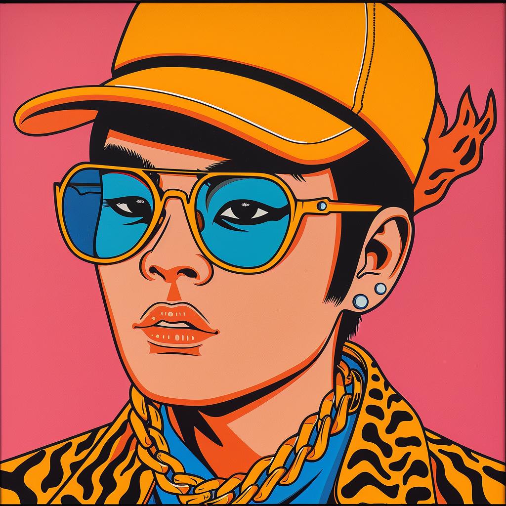 Shiba  Inu  rapper  chains  cap  vibrant  eyes  modern  intricate  pendants 1022428
