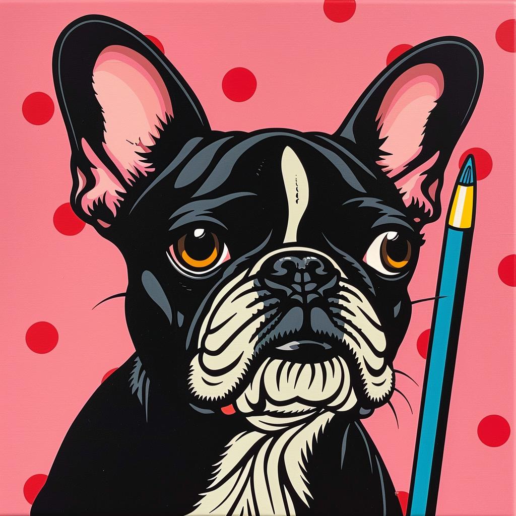 dog  Boston  terrier  French  bulldog  painting  art  portrait  animal  cute 973353