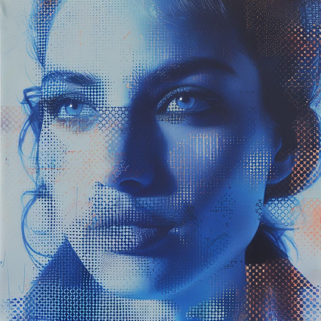 portrait  woman  blue  photography  artistic  grid  colorful  expression  painting  stylized 923694