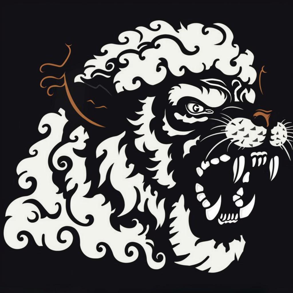 tiger  head  black  background  artwork  graphic  illustration  animal  design  growl 940041
