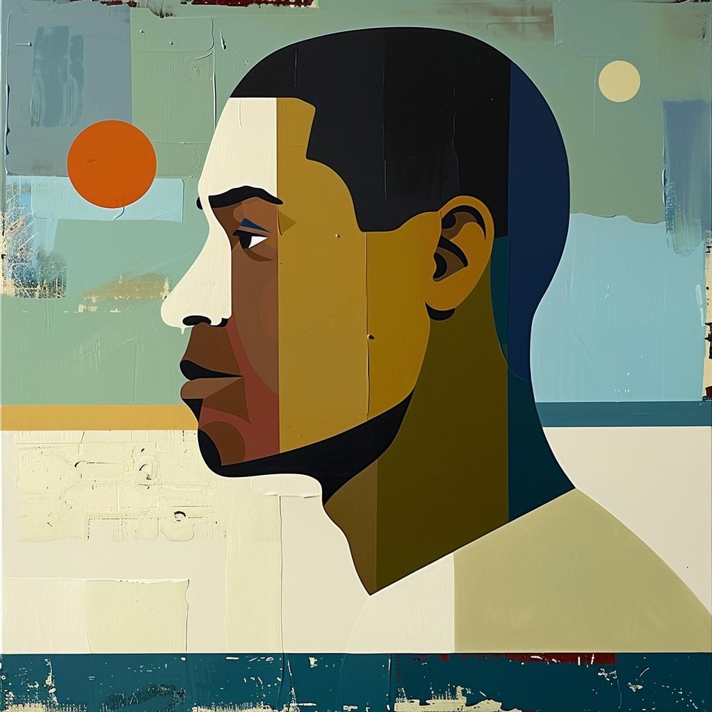 africanamerican  man  portrait  painting  face  representation  identity  character  expression  emotion 938466