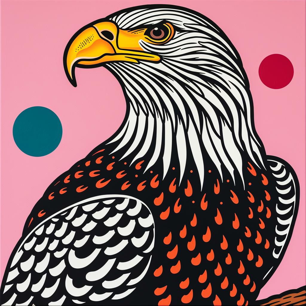 eagle  dots  painting  colorful  nature  whimsy  artistic  symbolism 973233