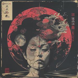 surreal  woman  moon  red  portrait  mystical  symbolist  art  graphic  design 1078545