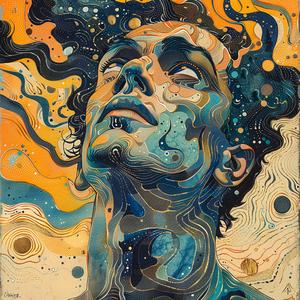Creature  Kirby  portrait  comic  ArtNouveau  Surrealism  pointillism  waves  man  face 1076778
