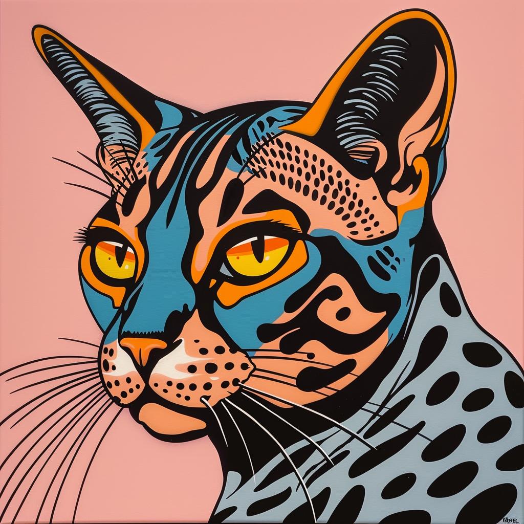 ocicat  cat  orange  blue  spots  face  feline  pet  animal  portrait 972061