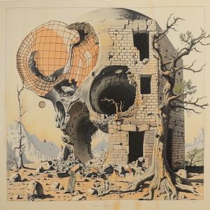 surreal  skull  tree  building  illustration  black  white  artwork  nature  bizarre 1036721