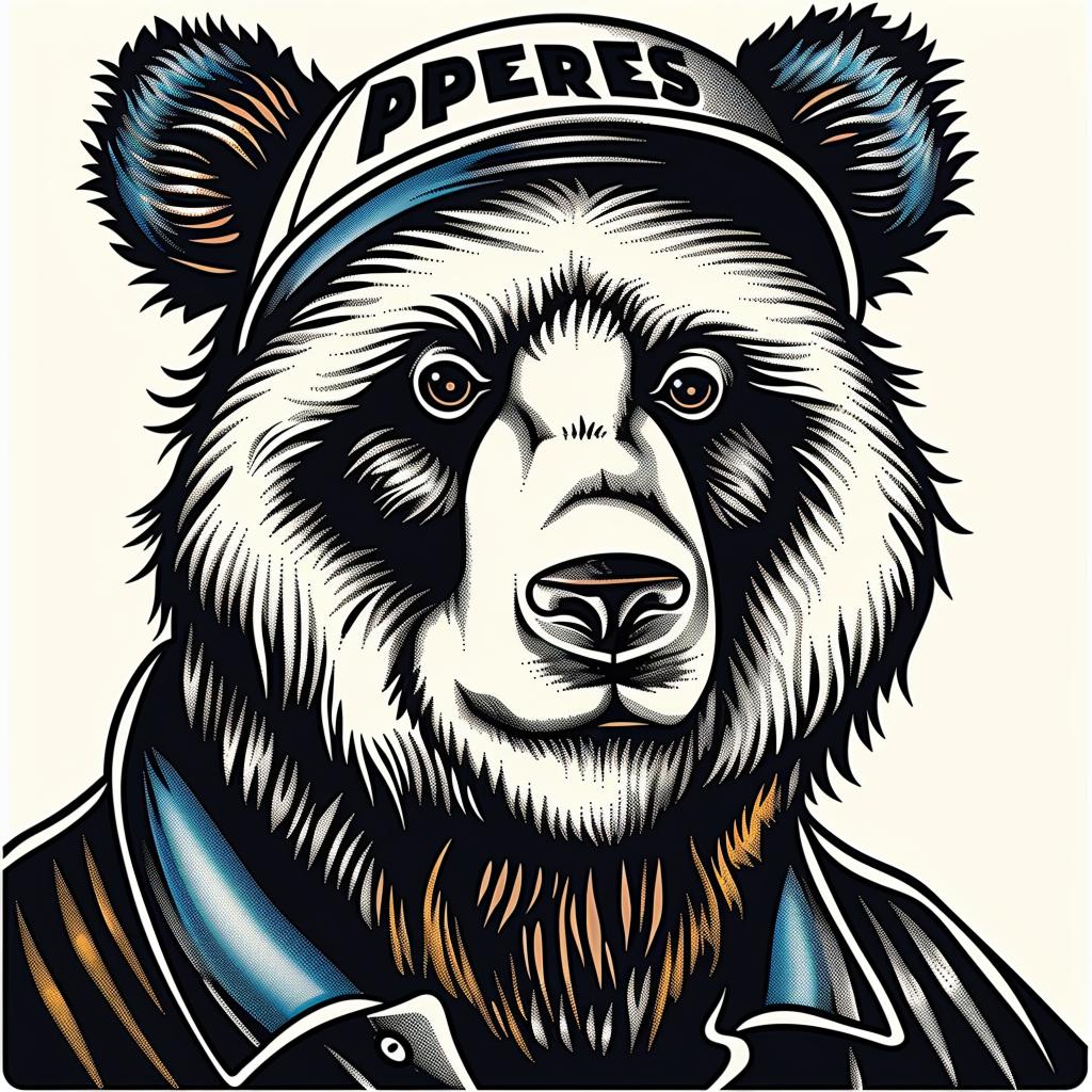 bear  cap  Perez  text  animal  playful  cartoon  illustration  whimsical  funny 962409
