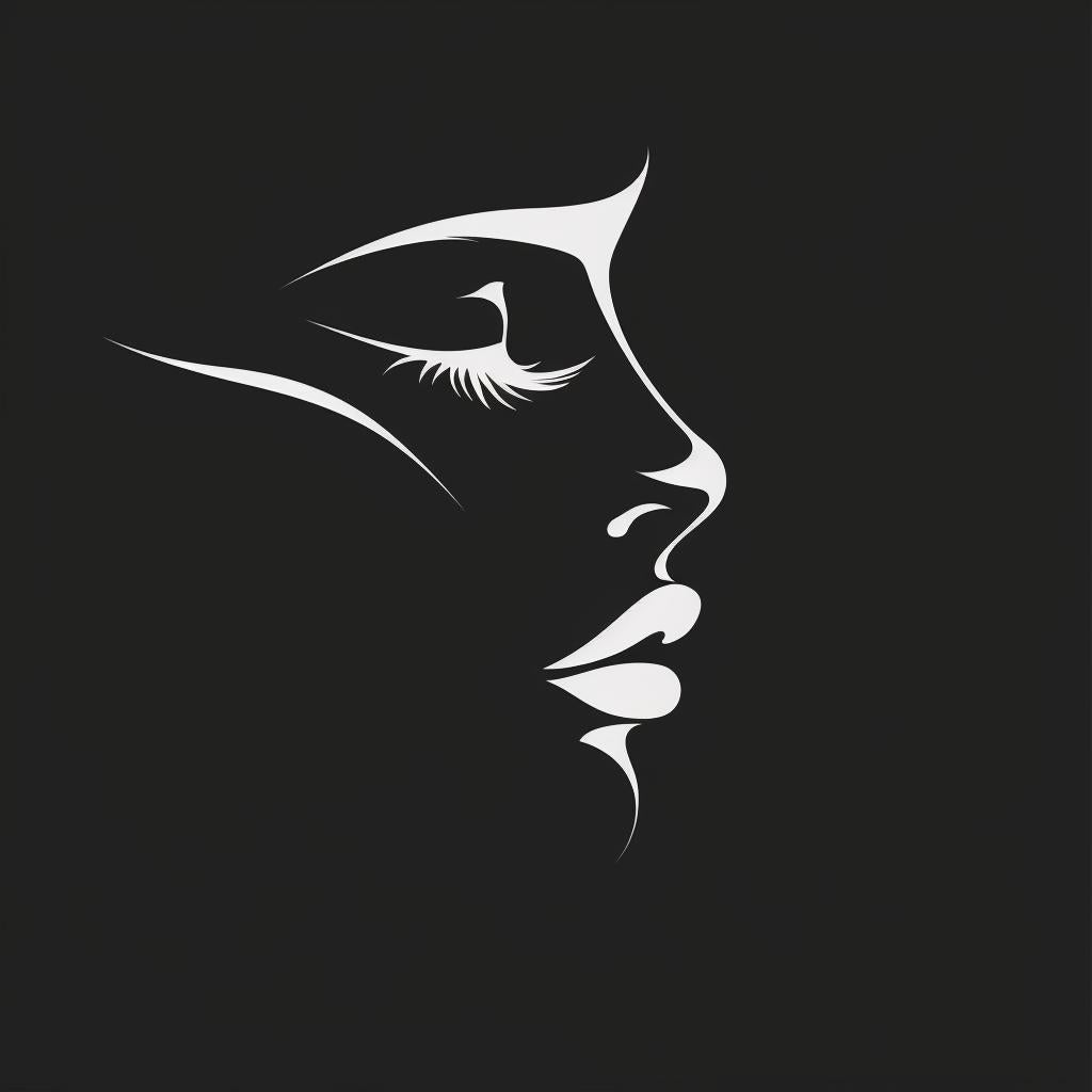 logo  AI  minimalistic  graphic  woman  eyelashes  black  modern  design  abstract 927792