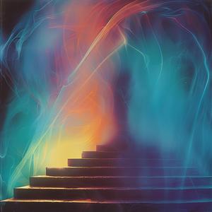 stairs  colorful  smoke  painting  abstract  visual  dynamic  artistic  vivid  scene 1054554