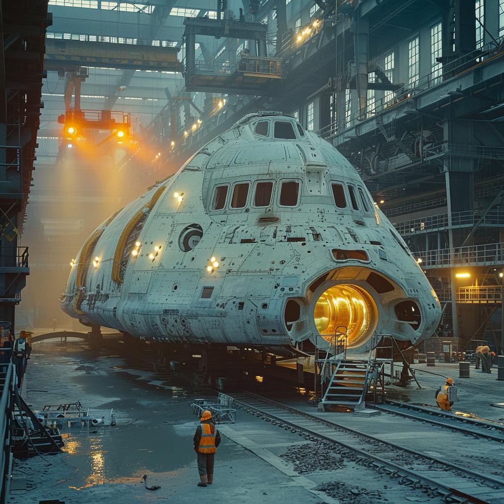 space  shuttle  factory  industrial  building  futuristic  design  photography  steel  elements 965134