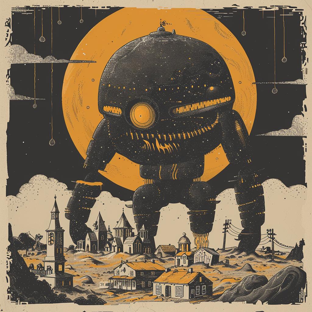 sci-fi  dark  illustration  deathmetal  epic  vintage  composition  gouache  terrifying  retro 922188