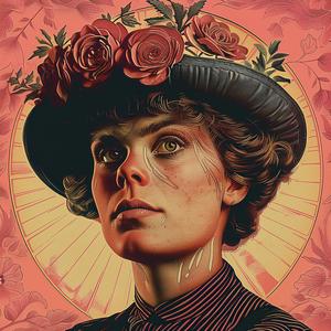 woman  hat  roses  flowers  elegance  chromolithography  art  romantic  portrait  feminine 1039676