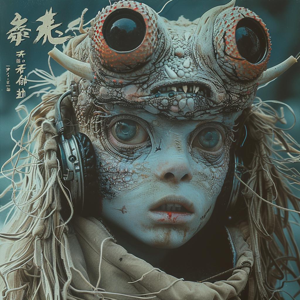 chromolithography  horror  Japanese  lettering  woman  big eyes  illustration  art  cover  design 1036067