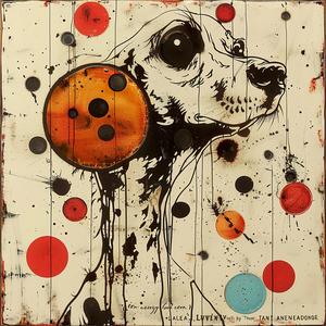 dog  painting  encaustic  ball  head  Todd  White  Richard  Avendon  art 1064092