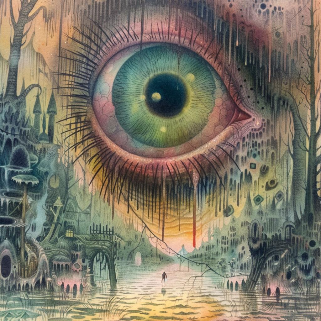 painting  eye  city  urban  surreal  symbolic  mystical  vision  depth  thought-provoking 947148
