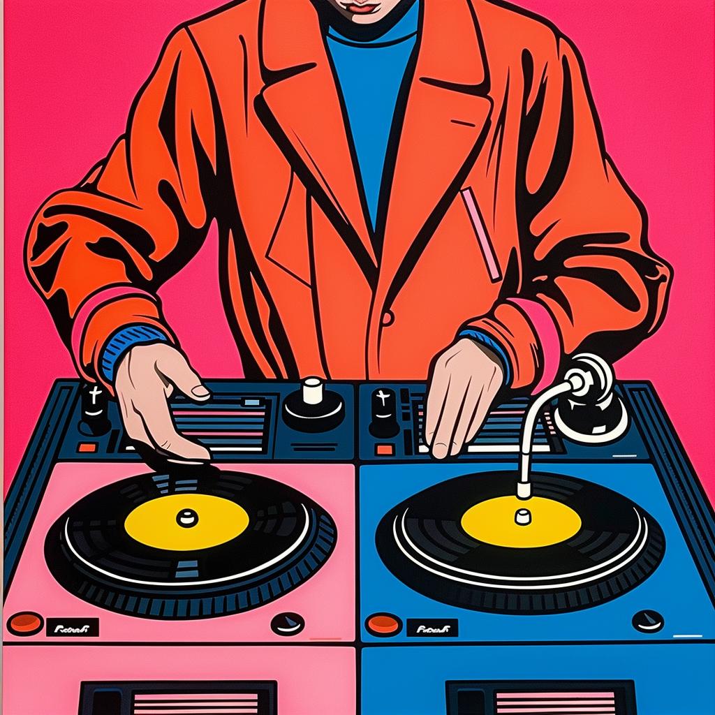 DJ  pop  art  turntable  music  painting  illustration  female  records  vinyl 1025219