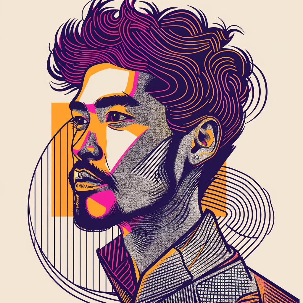 pop  art  portrait  asian  colorful  background  man  beard  style  digital 937295