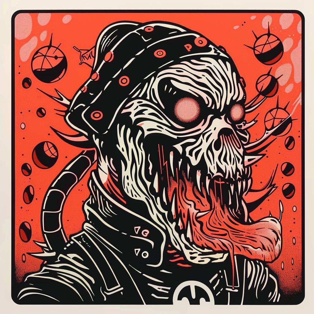 skull  poster  red  background  graphic  dark  art  illustration  vivid  stylized 947944