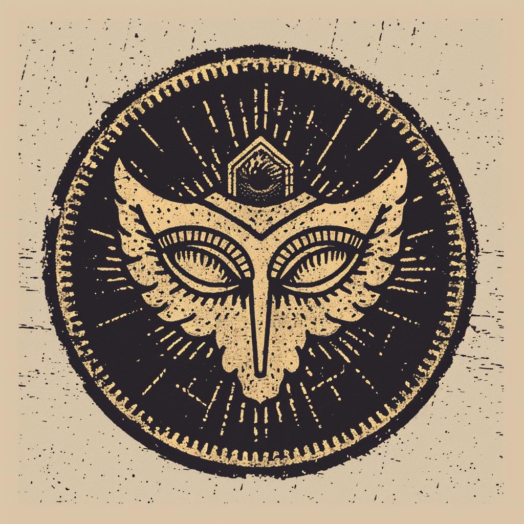 provocative  badge  owl  wisdom  knowledge  stylized  design  spiritual  dark  occult 932191